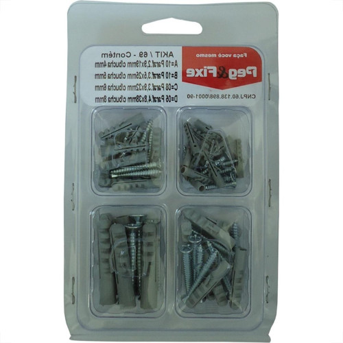 Cartela Bucha Fixacao 4A8Mm+Parafuso Phillips Peg&Fixe Kit 66 Pecas Akit/69 Cartela Bucha Fixacao 4A8Mm+Parafuso Phillips Peg&Fixe Kit 66 Pecas Akit/69