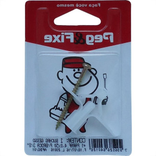 Cartela Bucha Fixacao Drywal 10+Parafuso Phillips Peg&Fixe Kit 2 Pecas Apbg/01