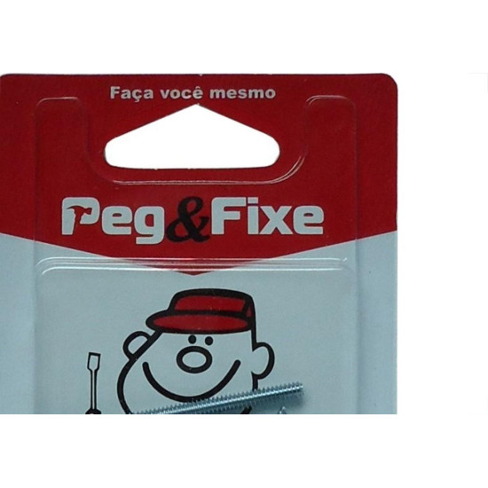 Cartela Parafuso Placa Tomada 9/64 X 2'' Peg&Fixe 6 Pecas Aptm/03 Cartela Parafuso Placa Tomada 9/64 X 2'' Peg&Fixe 6 Pecas Aptm/03