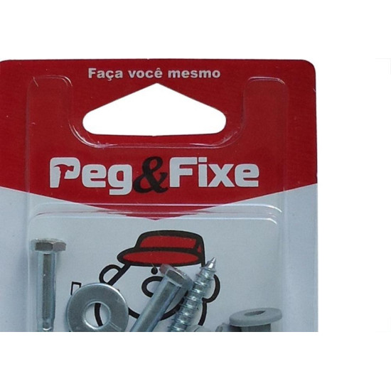 Cartela Bucha Fixacao 07+Parafuso Sextavado 3/16 X 50 Peg&Fixe Kit 9 Pecas Apsb/06 Cartela Bucha Fixacao 07+Parafuso Sextavado 3/16 X 50 Peg&Fixe Kit 9 Pecas Apsb/06