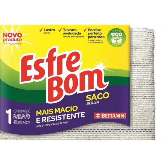 Pano Limpeza Esfrebom Ecologico Saco Rodo Bt4982 Pano Limpeza Esfrebom Ecologico Saco Rodo Bt4982