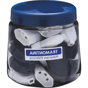Pino Femea 2 Polos Tramontina 10A Preto/Branco  - Kit C/24 