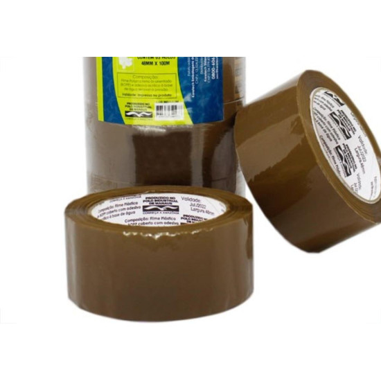 Fita Embalagem Koretech Koretape Marrom 48 X 100 Pa.12.10.4.0128 - Kit C/5 Fita Embalagem Koretech Koretape Marrom 48 X 100 Pa.12.10.4.0128 - Kit C/5