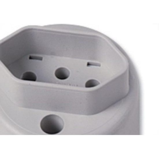 Tomada Externa Ilumi 2 Polos +Terra 10A Cinza 17500Pct - Kit C/10 Tomada Externa Ilumi 2 Polos +Terra 10A Cinza 17500Pct - Kit C/10