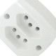 Tomada Externa Ilumi 2 Polos +Terra Dupla 20A Branca 16519Pct - Kit C/10 Tomada Externa Ilumi 2 Polos +Terra Dupla 20A Branca 16519Pct - Kit C/10