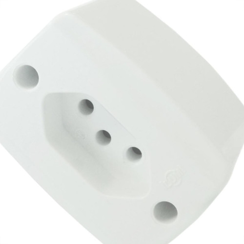 Tomada Externa Ilumi 2 Polos +Terra 20A Branca 16517Pct - Kit C/10 Tomada Externa Ilumi 2 Polos +Terra 20A Branca 16517Pct - Kit C/10