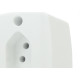 Tomada Externa Ilumi 2 Polos +Terra 20A Branca 16517Pct - Kit C/10 Tomada Externa Ilumi 2 Polos +Terra 20A Branca 16517Pct - Kit C/10