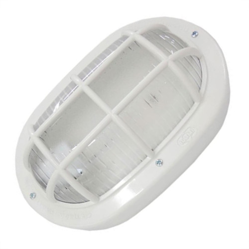 Luminaria Tartaruga Pvc Ilumi Oval Branca 16110 Luminaria Tartaruga Pvc Ilumi Oval Branca 16110