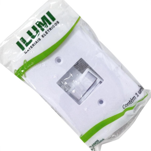 Conjunto Ilumi Stylus 4X2 Branco Com Placa ((2Simples) 2018