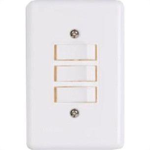 Conjunto Ilumi Stylus 4X2 Branco Com Placa (3Simples) 2019