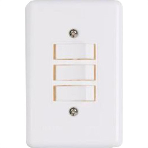 Conjunto Ilumi Stylus 4X2 Branco Com Placa (3Simples) 2019