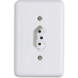 Conjunto Ilumi Stylus 4X2 Branco Com Placa (1Tomada 20A) 20141