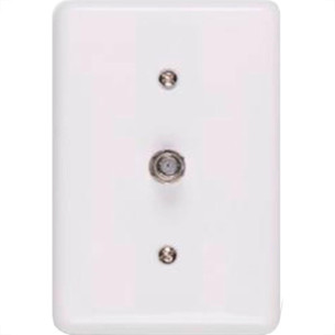 Conjunto Ilumi Stylus 4X2 Branco Com Placa (1Tomada Coaxial) 2553