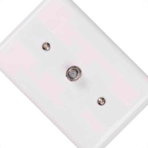 Conjunto Ilumi Stylus 4X2 Branco Com Placa (1Tomada Coaxial) 2553