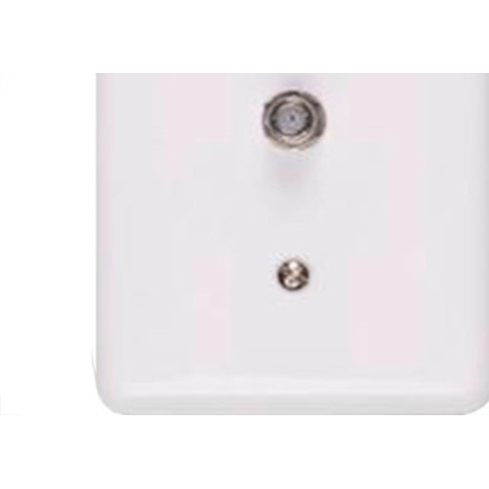 Conjunto Ilumi Stylus 4X2 Branco Com Placa (1Tomada Coaxial) 2553