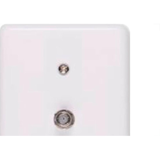 Conjunto Ilumi Stylus 4X2 Branco Com Placa (1Tomada Coaxial) 2553