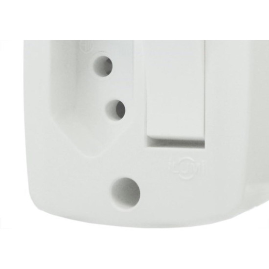 Interruptor Externo Ilumi Retangular Branco 1 Simples+Tomada 10A 16544Pct - Kit C/10 