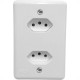Conjunto Ilumi Stylus 4X2 Branco Com Placa (2Tomadas 20A Monobloco) 201210