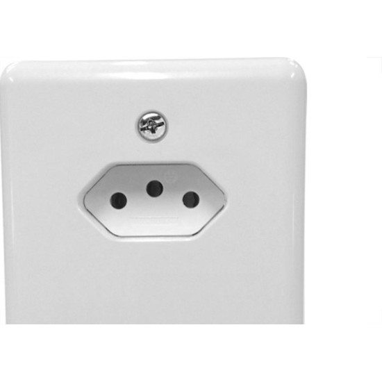 Conjunto Ilumi Stylus 4X2 Branco Com Placa (2Tomadas 20A Monobloco) 201210