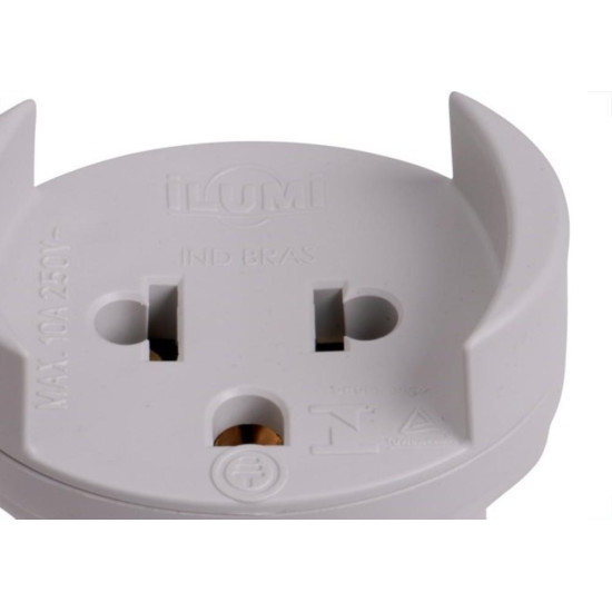 Pino Adaptador (Entrada =3 Redondo/Saida =2 Universal+Redondo) Ilumi Cinza 1209Pct - Kit C/10 Pino Adaptador (Entrada =3 Redondo/Saida =2 Universal+Redondo) Ilumi Cinza 1209Pct - Kit C/10
