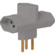 Pino 3 Saidas 2 Polos+Terra Ilumi ''T'' Cinza 12250 - Kit C/10 Pino 3 Saidas 2 Polos+Terra Ilumi ''T'' Cinza 12250 - Kit C/10