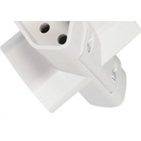Pino 3 Saidas 2 Polos+Terra Ilumi ''T'' Branco 12270Pct - Kit C/10 Pino 3 Saidas 2 Polos+Terra Ilumi ''T'' Branco 12270Pct - Kit C/10