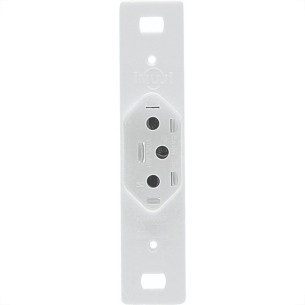 Conjunto Ilumi Stylus 4X2 Branco Sem Placa (1Tomada 10A) 201400