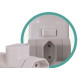 Pino 3 Saidas 2 Polos Ilumi Cinza ''T'' 1213Pct - Kit C/10 Pino 3 Saidas 2 Polos Ilumi Cinza ''T'' 1213Pct - Kit C/10