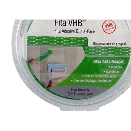 Fita Dupla Face 3M Vhb Transparente 12X20 H0002317883