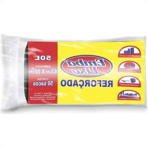 Saco Embalixo Rolo Profissional Preto 50L Com 50 Sacos 513564 Saco Embalixo Rolo Profissional Preto 50L Com 50 Sacos 513564