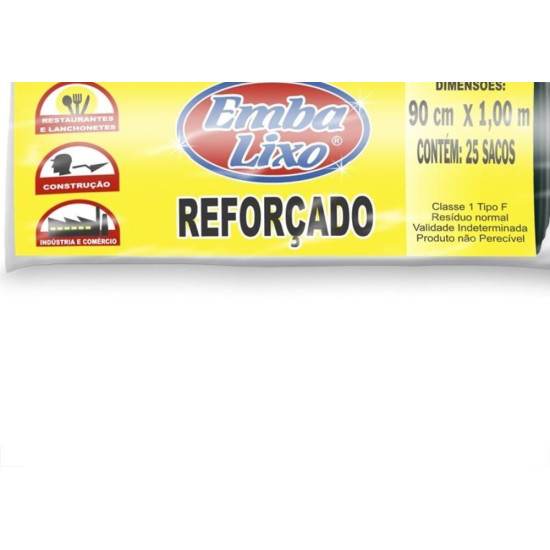Saco Embalixo Profissional Preto 110L Com 25 Sacos 511768 Saco Embalixo Profissional Preto 110L Com 25 Sacos 511768
