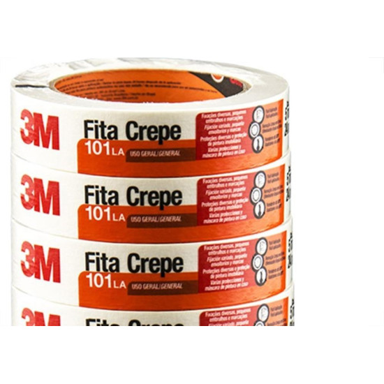 Fita Crepe 3M Uso Geral 101La 18X50M Hb004572341 - Kit C/6 