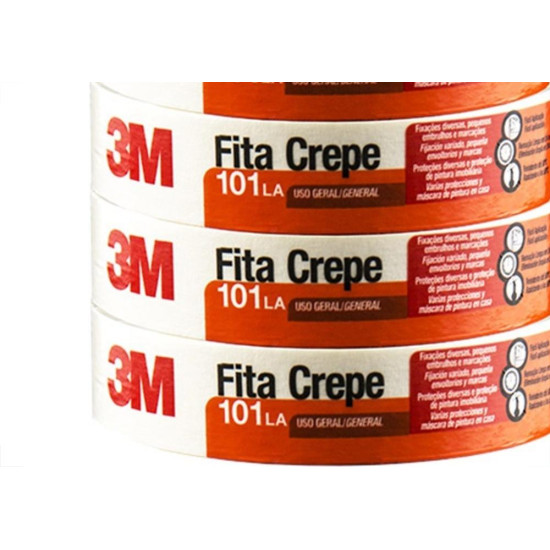 Fita Crepe 3M Uso Geral 101La 24X50M Hb004572374 - Kit C/5 