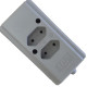 Tomada Barra Interneed Dupla 10A 2 Polos Cinza 69362 Tomada Barra Interneed Dupla 10A 2 Polos Cinza 69362