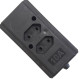 Tomada Barra Interneed Dupla 10A 2 Polos Preta 69300 Tomada Barra Interneed Dupla 10A 2 Polos Preta 69300