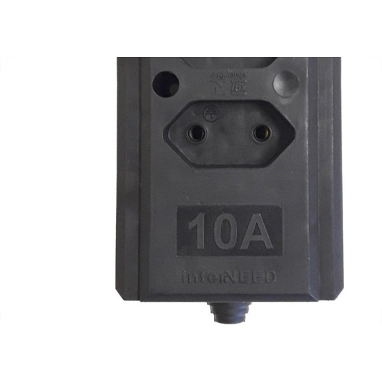 Tomada Barra Interneed Dupla 10A 2 Polos Preta 69300 Tomada Barra Interneed Dupla 10A 2 Polos Preta 69300