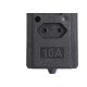 Tomada Barra Interneed Dupla 10A 2 Polos Preta 69300 Tomada Barra Interneed Dupla 10A 2 Polos Preta 69300