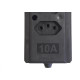 Tomada Barra Interneed   Dupla 10A 2 Polos +Terra Preta 68853