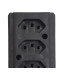 Tomada Barra Interneed Tripla 10A 2 Polos +Terra Preta 66170 Tomada Barra Interneed Tripla 10A 2 Polos +Terra Preta 66170