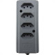 Tomada Barra Interneed (G) Quadrupla 10A 2 Polos +Terra Cinza 66323
