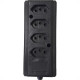Tomada Barra Interneed (G) Quadrupla 10A 2 Polos +Terra Preta 66262