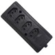 Tomada Barra Interneed (G) Quadrupla 10A 2 Polos +Terra Preta 66262