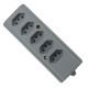 Tomada Barra Interneed Quintupla 10A 2 Polos +Terra Cinza 66415 Tomada Barra Interneed Quintupla 10A 2 Polos +Terra Cinza 66415