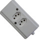 Tomada Barra Interneed Dupla 10/20A 2 Polos +Terra Branca 68976 Tomada Barra Interneed Dupla 10/20A 2 Polos +Terra Branca 68976