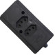 Tomada Barra Interneed Dupla 10/20A 2 Polos +Terra Preta 68945 Tomada Barra Interneed Dupla 10/20A 2 Polos +Terra Preta 68945