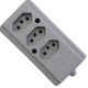 Tomada Barra Interneed Tripla 10/20A 2 Polos +Terra Cinza 66507 Tomada Barra Interneed Tripla 10/20A 2 Polos +Terra Cinza 66507