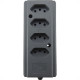 Tomada Barra Interneed   Quadrupla 10/20A 2 Polos +Terra Cinza 66590