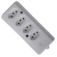 Tomada Barra Interneed Quadrupla 10/20A 2 Polos +Terra Branca 66569 Tomada Barra Interneed Quadrupla 10/20A 2 Polos +Terra Branca 66569