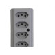Tomada Barra Interneed   Quintupla 10/20A 2 Polos +Terra Cinza 66682