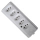 Tomada Barra Interneed   Quintupla 10/20A 2 Polos +Terra Branca 66651
